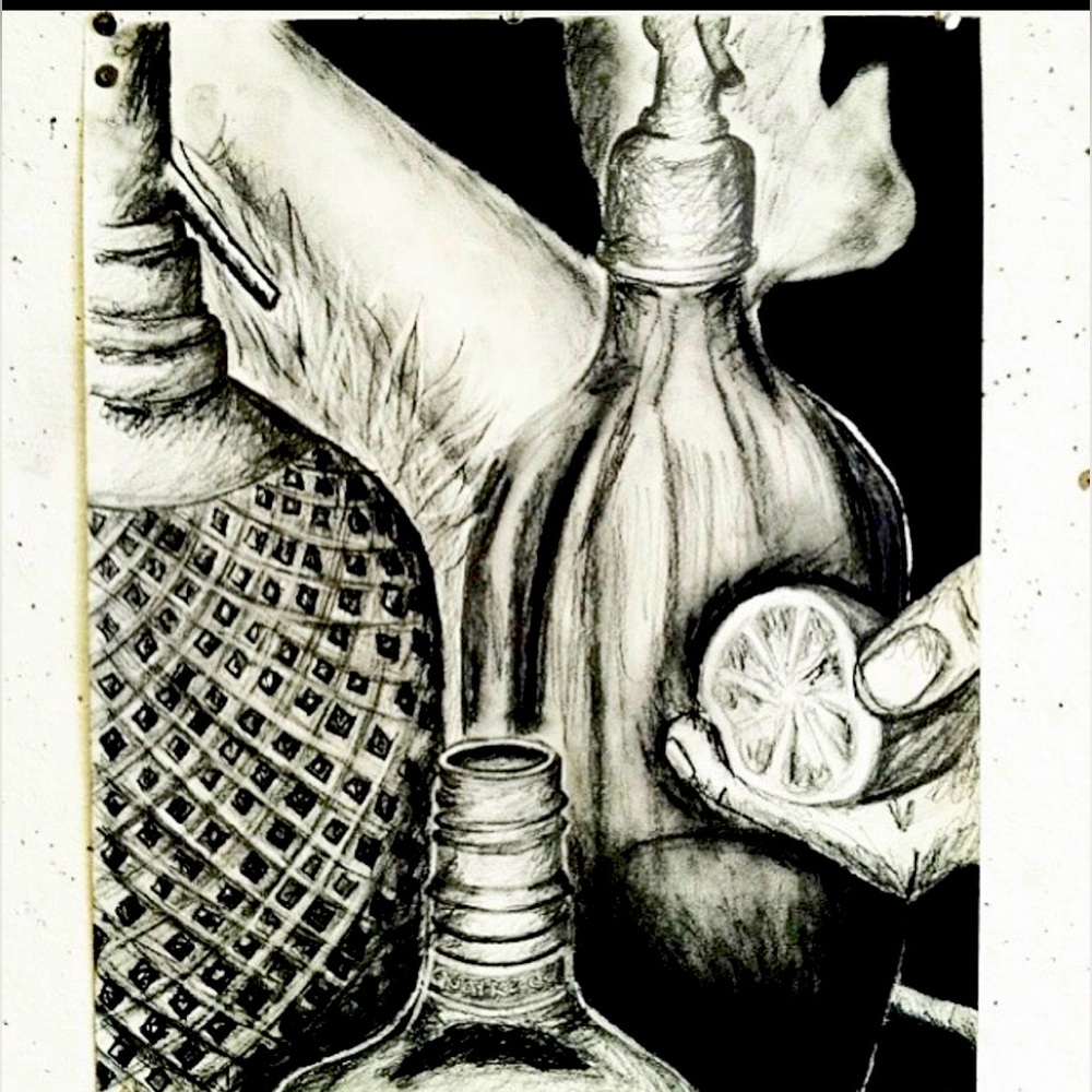 12x15 original charcoal artwork